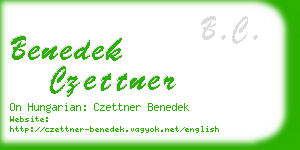 benedek czettner business card